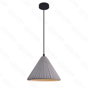 Pendente em Metal e Concreto com Pedra 24x20CM - Sindora DCD02638