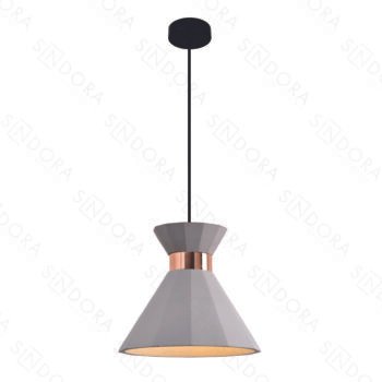 Pendente em Metal Dourado e Concreto 24x22CM - Sindora DCD02642