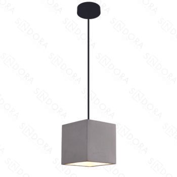 Pendente em Metal e Concreto 15x15CM - Sindora DCD02644