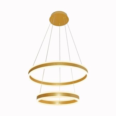 Pendente Alumínio Escovado Dourado e Acrílico 40×60CM - Sindora DCD03002