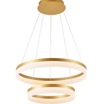 Pendente Alumínio Dourado e Acrílico 40×60CM- Sindora DCD03007