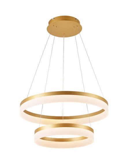 Pendente Alumínio Dourado e Acrílico 40×60CM- Sindora DCD03007