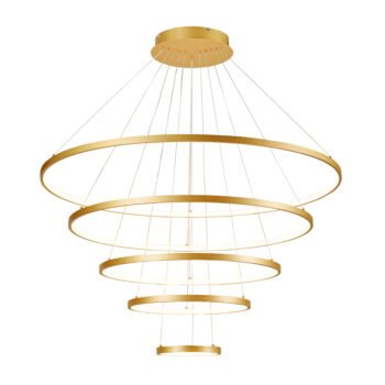 Pendente Alumínio Dourado e Silicone 20×40×60×80×100CM - Sindora QD05453