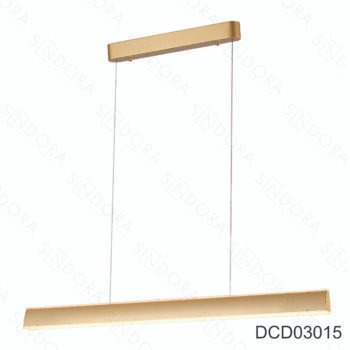 Pendente Alumínio Dourado e Acrílico 100x3,5x200CM – Sindora DCD03015