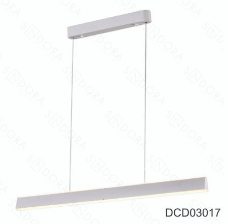 Pendente Alumínio Branco e Acrílico 100x3,5x200CM – Sindora DCD03017