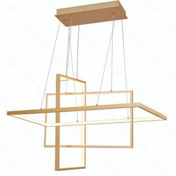 Pendente Alumínio Dourado e Silicone 80×40CM – Sindora DCD03031