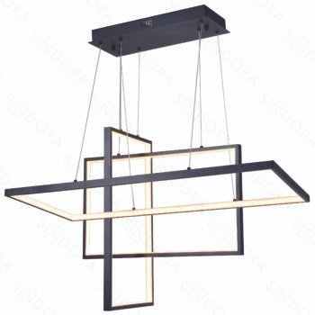 Pendente Alumínio Preto e Silicone 80×40CM – Sindora DCD03032