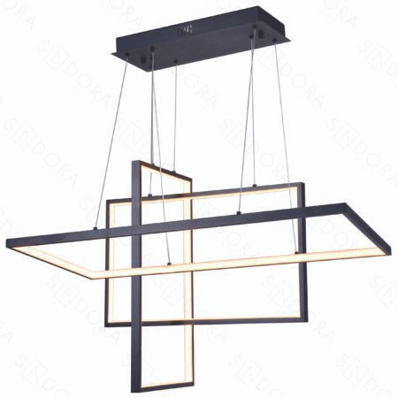 Pendente Alumínio Preto e Silicone 80×40CM – Sindora DCD03032