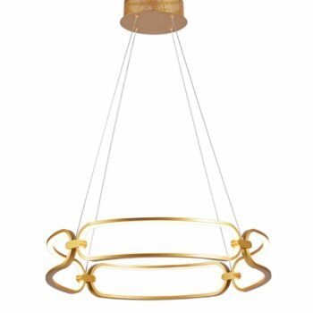 Pendente Metal Escovado Dourado e Silicone 60x12CM – Sindora DCD03035