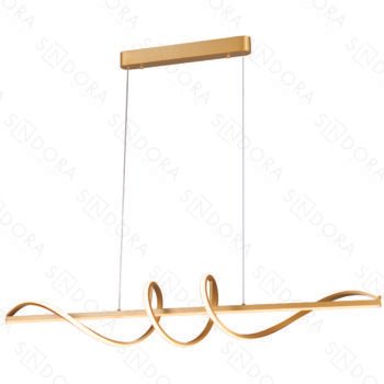 Pendente Alumínio Dourado e Silicone 100×20CM – Sindora DCD03036