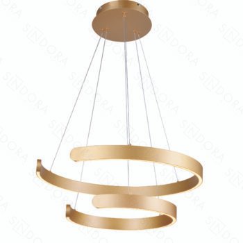 Pendente Alumínio Dourado e Silicone 40×60CM - Sindora DCD03043