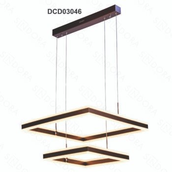 Pendente Alumínio Escovado Marrom e Acrílico 40×60CM - Sindora DCD03046