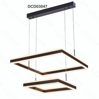 Pendente Alumínio Escovado Preto e Acrílico 40×60CM - Sindora DCD03047