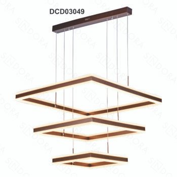Pendente Alumínio Escovado Marrom e Acrílico 40×60×80CM - Sindora DCD03049