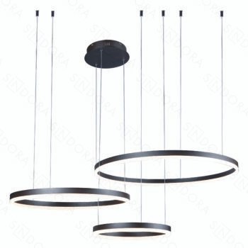 Pendente Alumínio Preto e Acrílico 40×60×80CM – Sindora QD05349