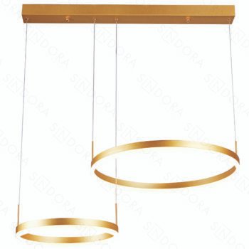 Pendente Alumínio Dourado e Acrílico 40×60CM – Sindora DCD03107