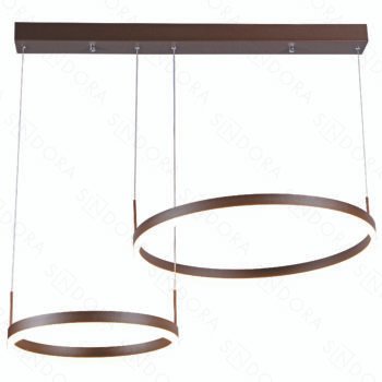 Pendente Alumínio Marrom e Acrílico 40×60CM – Sindora DCD03108