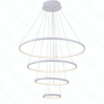 Pendente Alumínio Branco e Silicone 20×40×60×80CM - Sindora DCD03111