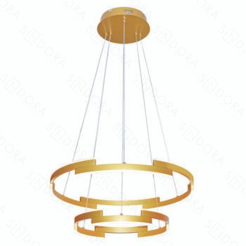 Pendente Alumínio Escovado Dourado e Acrílico 40×60CM – Sindora DCD03158
