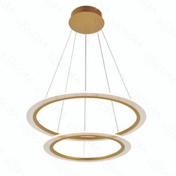 Pendente Alumínio Dourado e Acrílico 40×60CM – Sindora DCD03178