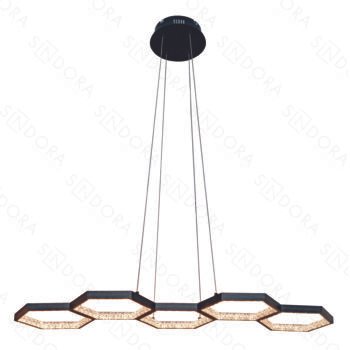 Pendente Alumínio Preto e Acrílico 90x35CM – Sindora DCD03181