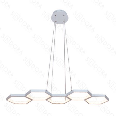Pendente Alumínio Branco e Acrílico 90x35CM – Sindora DCD03182