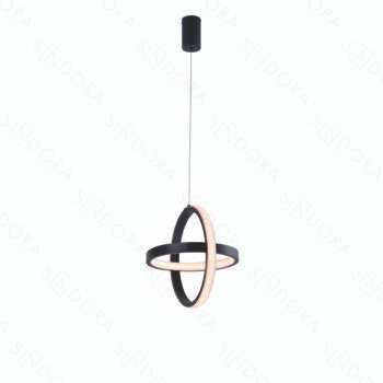 Pendente Metal Preto e Silicone 22cm - Sindora DCD03206