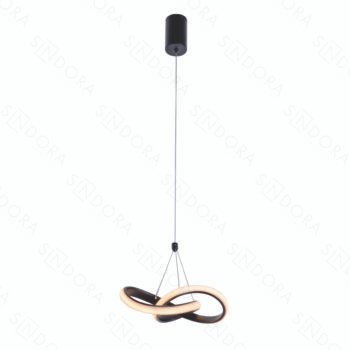 Pendente Metal Preto e Silicone 20cm - Sindora DCD03218