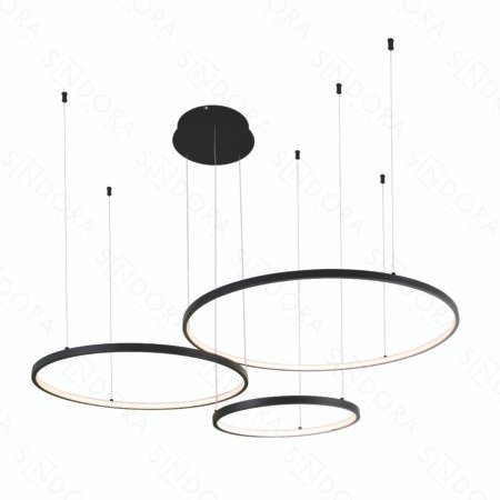 Pendente Alumínio Preto e Silicone 40×60×80CM – Sindora QD05363