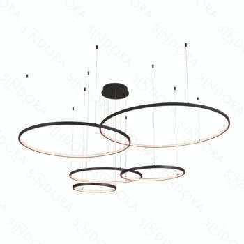 Pendente Alumínio Preto e Silicone 40×60×80×100×120CM – Sindora QD05367