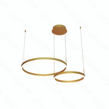 Pendente Alumínio Dourado e Acrílico 40×60CM – Sindora DCD03281