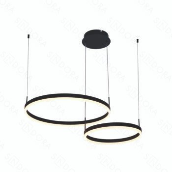 Pendente Alumínio Preto e Acrílico 40×60CM – Sindora DCD03282