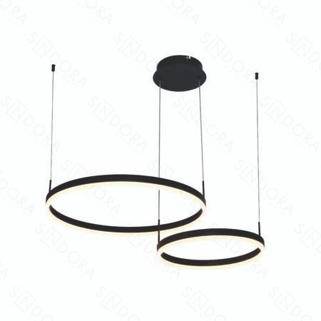 Pendente Alumínio Preto e Acrílico 40×60CM – Sindora DCD03282