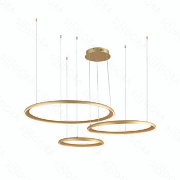 Pendente Alumínio Dourado e Silicone 40×60×Φ80CM – Sindora DCD03287