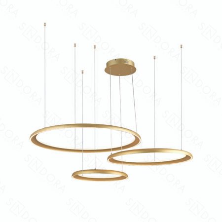 Pendente Alumínio Dourado e Silicone 40×60×Φ80CM – Sindora DCD03287