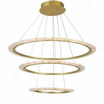 Pendente Alumínio Escovado Dourado 40×60×80CM – Sindora DCD03289
