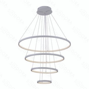 Pendente Alumínio Cinza e Silicone 20×40×60×80CM - Sindora DCD03294