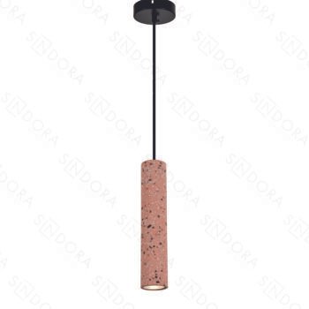 Pendente em Metal e Concreto Rosé 6x30CM - Sindora DCD04075