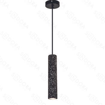 Pendente em Metal e Concreto Preto 6x30CM - Sindora DCD04077