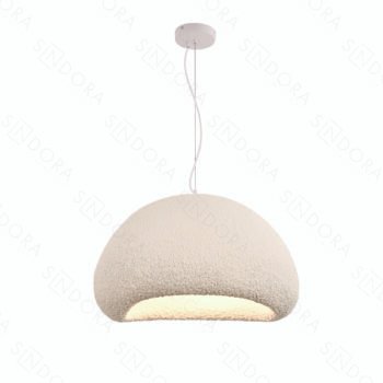 Pendente Metal e Resina Branco Cabo 3m - Sindora