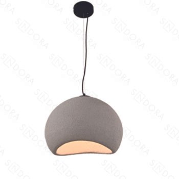 Pendente em Metal com Resina Concreto 30x30CM - Sindora DCD04123