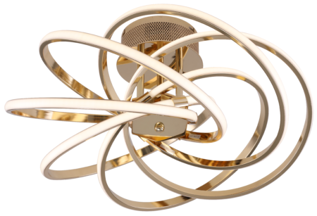 Plafon Metal Dourado e Silicone 56x20CM – Sindora DCX01232