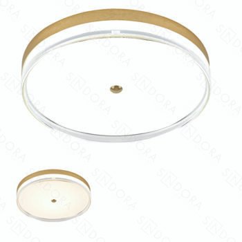 Plafon Metal Dourado Escovado e Acrílico 50CM – Sindora DCX02328