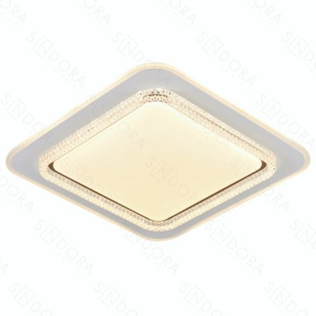 Plafon Metal Branco e Acrílico 50×7CM - Sindora DCX02332