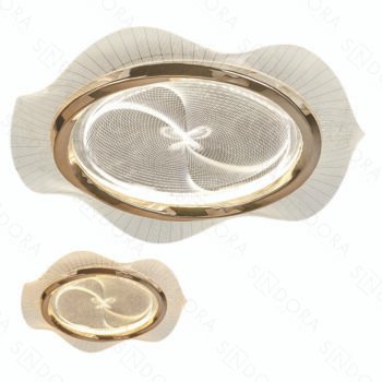 Plafon Metal Dourado e Acrílico 50CM – Sindora DCX02338