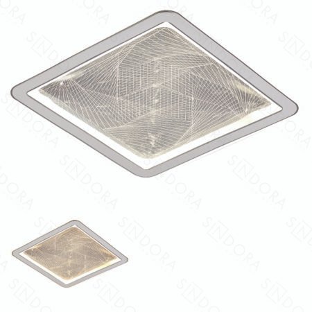 Plafon Metal Branco e Acrílico 30CM – Sindora DCX02342