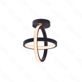 Plafon Alumínio Preto e Silicone 25×22CM – Sindora DCX03212