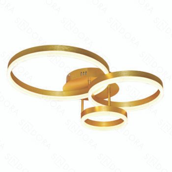 Plafon Alumínio Dourado Escovado 20×30×40CM – Sindora DCX03227