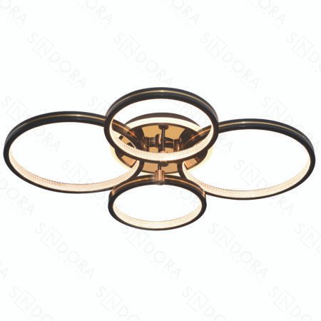 Plafon Metal Preto 30×30×40×40CM – Sindora DCX03293