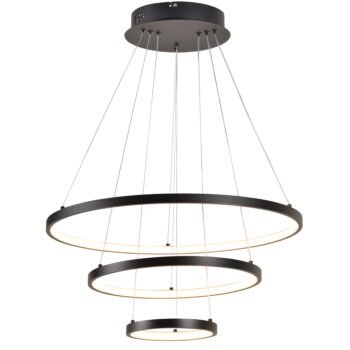 Pendente Alumínio Preto e Silicone 20×40×60CM – Sindora QD05310
